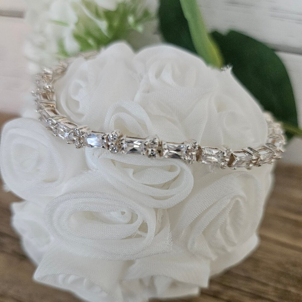 Sterling Silver .925 Cubic Zirconia Tennis Bracelet